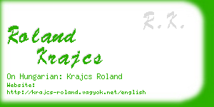 roland krajcs business card